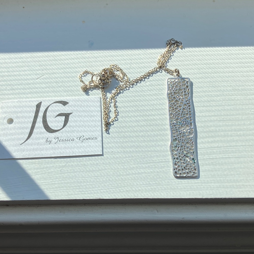 Jessica Textured Silver Necklace
